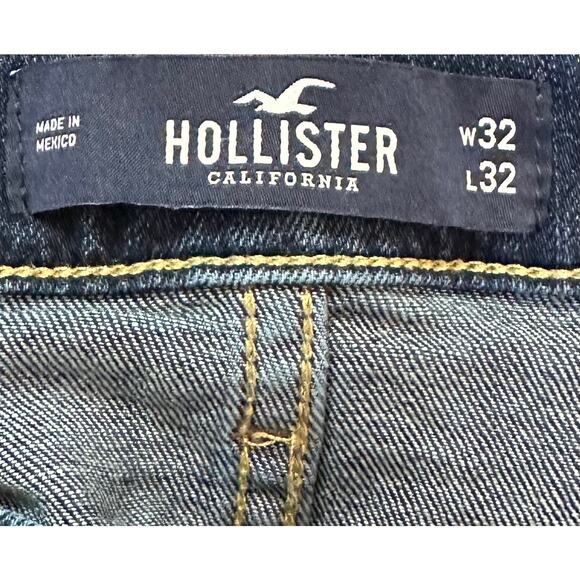 Hollister Boot Epic Flex Jeans Blue Dark Wash Denim 32x32 - Picture 9 of 11